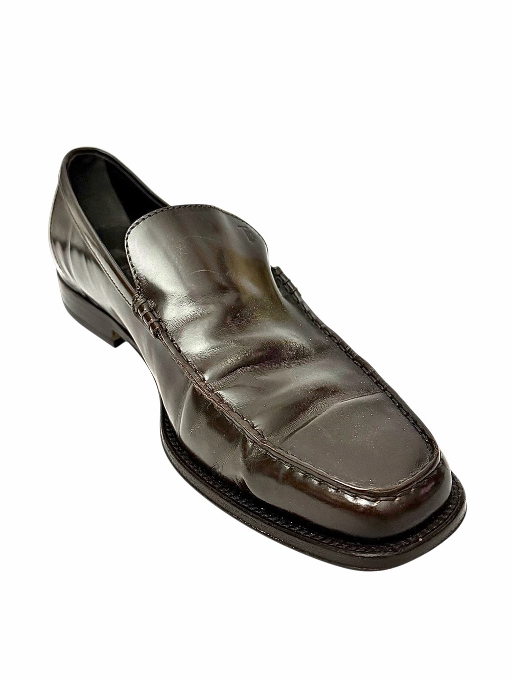 Tod’s Men’s Dark Brown Leather Loafers Made in Italy Size 9.5 M
